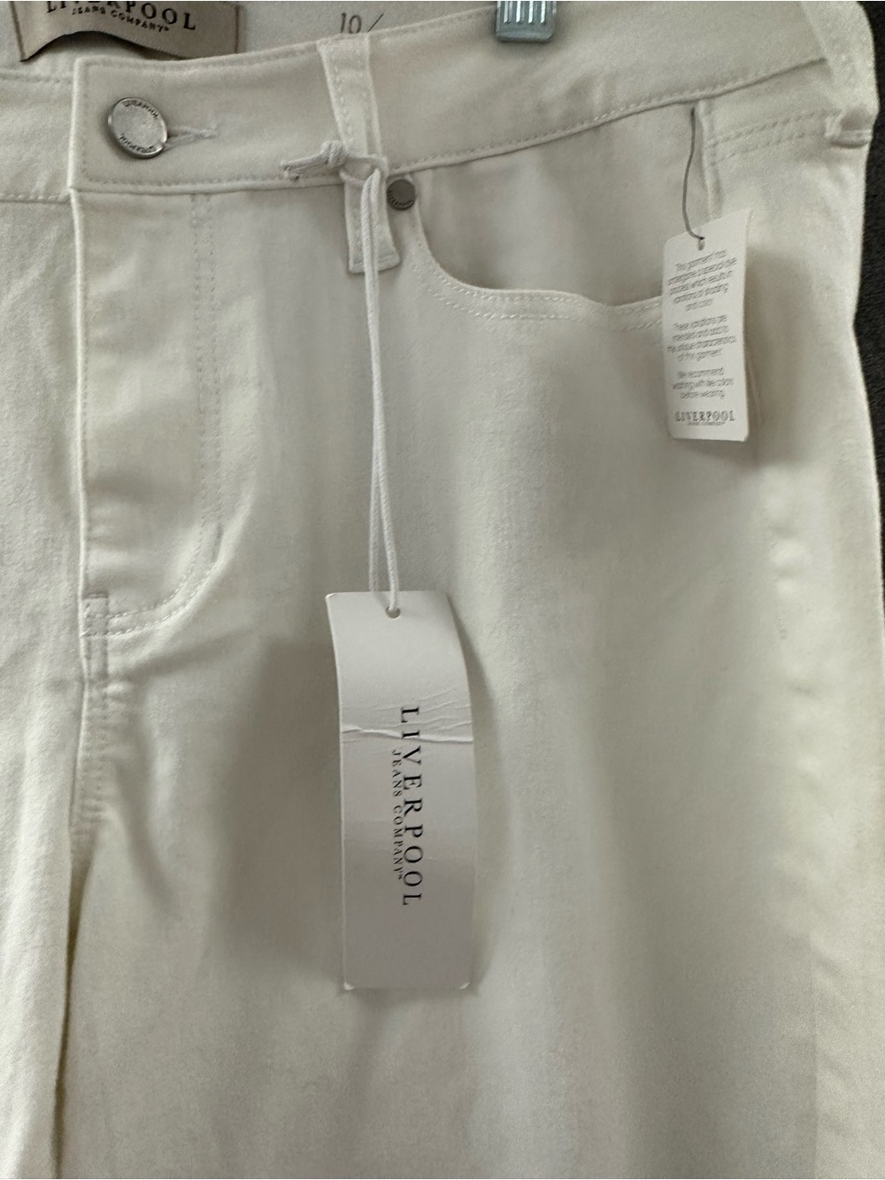 Liverpool Jeans Company Cream Cropped Ankle Pants - Picture 3 of 7